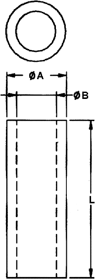 Spacer sleeve; cylindrical; polyamide; L: 29mm; Øout: 4mm