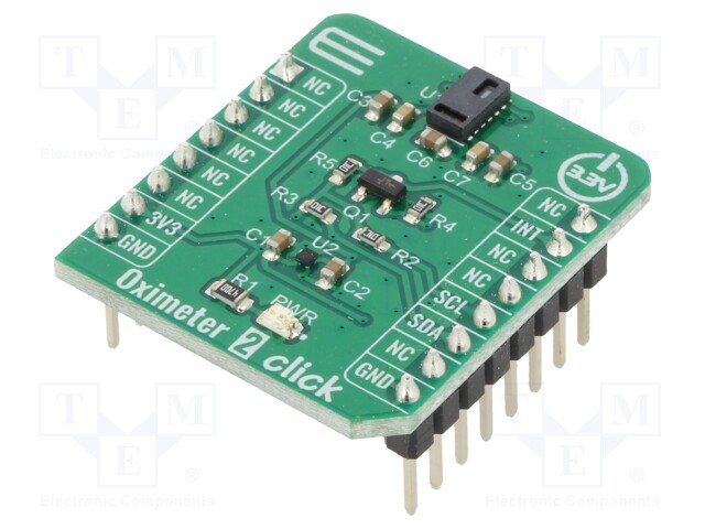 Click board; blood oxygen saturation sensor; I2C; 3.3VDC