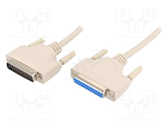 Cable; D-Sub 25pin socket,D-Sub 25pin plug; 2m; connection 1: 1