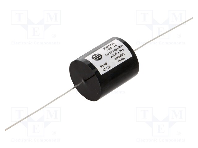 Capacitor: polypropylene; 2.7uF; 600VDC; ±2%; Ø24x33mm; -25÷85°C