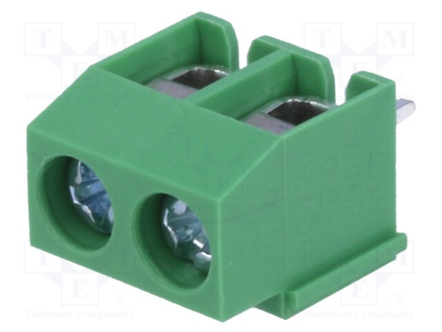 PCB terminal block; angled; 5mm; ways: 2; on PCBs; 0.5÷2.5mm2; 18A