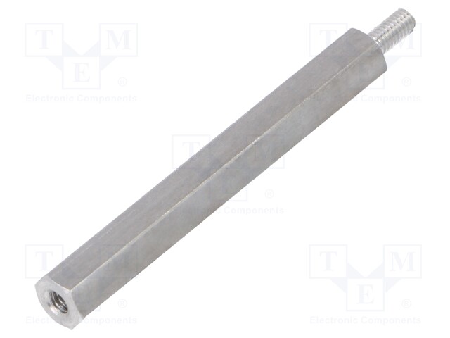 Screwed spacer sleeve; Int.thread: M2,5; 40mm; Ext.thread: M2,5