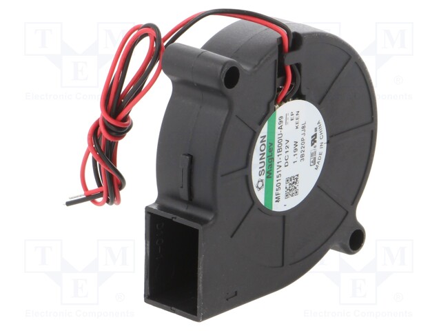 Fan: DC; blower; 12VDC; 50x50x15mm; 7.63m3/h; 39.6dBA; Vapo; 5200rpm