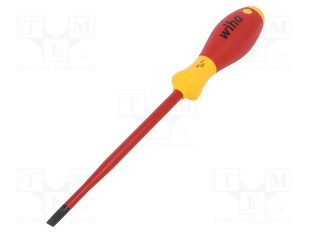 Screwdriver; insulated,slim; slot; 6,5x1,2mm; Blade length: 150mm