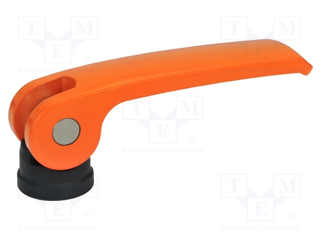 Lever; clamping; Thread len: 12mm; Lever length: 82mm; Body: orange