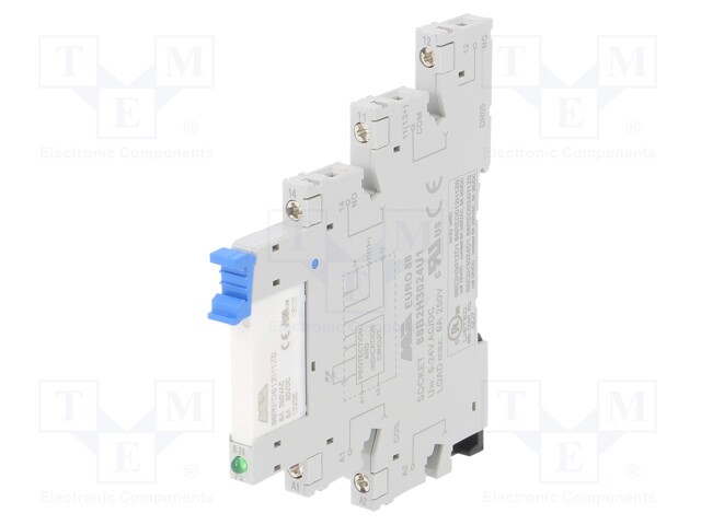Relay: interface; SPDT; Ucoil: 12VDC; 6A; 6A/250VAC; 6A/30VDC; IP20