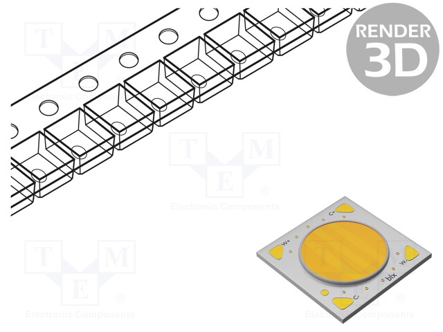 Power LED; COB,bicolour; white warm; 500mA; P: 17.6/18.2W; Vesta