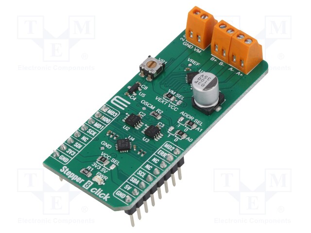 Click board; stepper motor driver; GPIO,I2C,SPI; TC78H670FT