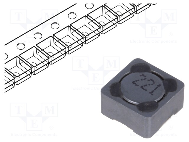 Inductor: wire; SMD; 220uH; 360mA; 1.17Ω; 7.3x7.3x4.5mm; ±20%