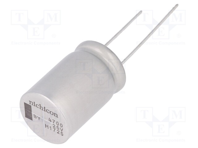 Capacitor: electrolytic; low impedance; 4700uF; 25VDC; ESR: 26mΩ