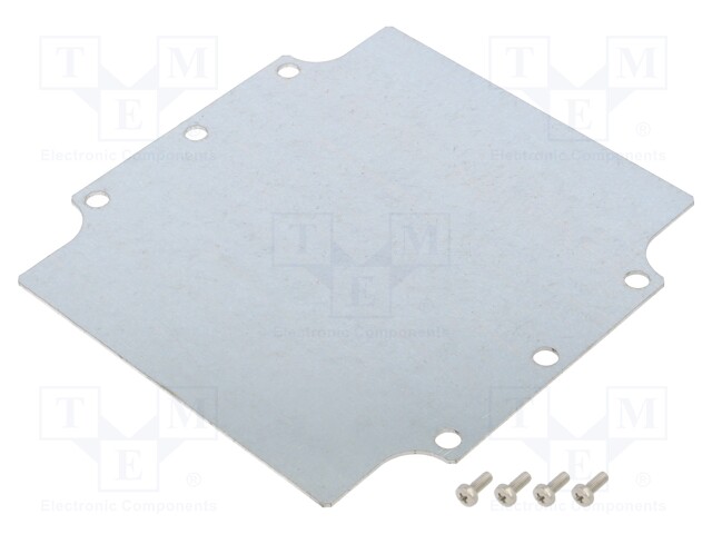 Mounting plate; steel; W: 143.7mm; L: 148.5mm; Series: 1590Z