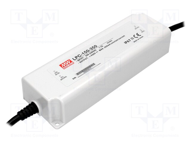 Power supply: switched-mode; LED; 150.5W; 215÷430VDC; 300mA; IP67