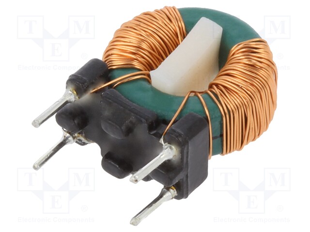 Inductor: wire; THT; 10mH; 300mA; 850mΩ; 230VAC; 4.5x10mm; -20÷+50%