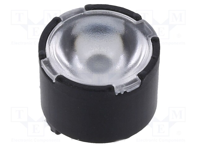 LED lens; round; Mat: PMMA plexiglass; transparent; 25÷38°; Ø: 10mm