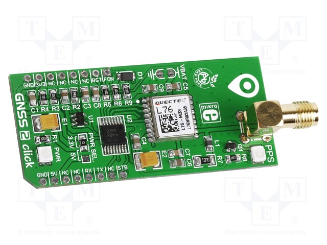 Click board; GNSS; PWM,UART; L76; SMA,mikroBUS connector