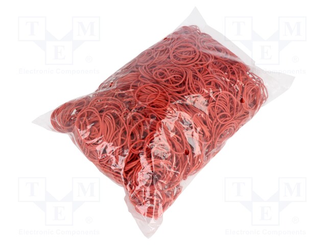 Rubber bands; Width: 1.5mm; Thick: 1.5mm; rubber; Colour: red