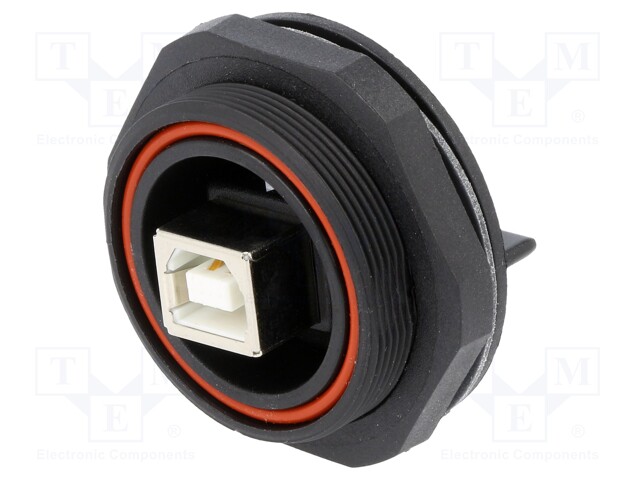 Connector: USB B; socket; PIN: 4; threaded joint; USB Buccaneer