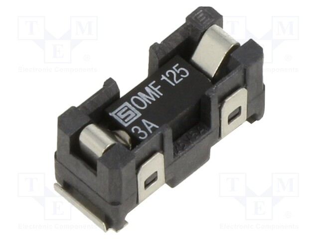 Fuse holder; cylindrical fuses; Mounting: SMT; -40÷85°C; 3A