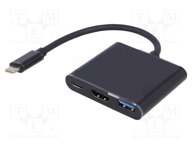 Adapter; USB 3.1; 200mm; Colour: black