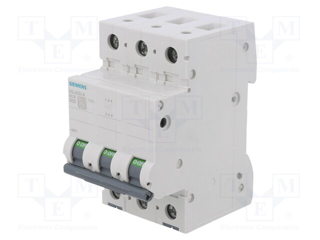 Circuit breaker; 230/400VAC; Inom: 32A; Poles: 3; DIN; Charact: D