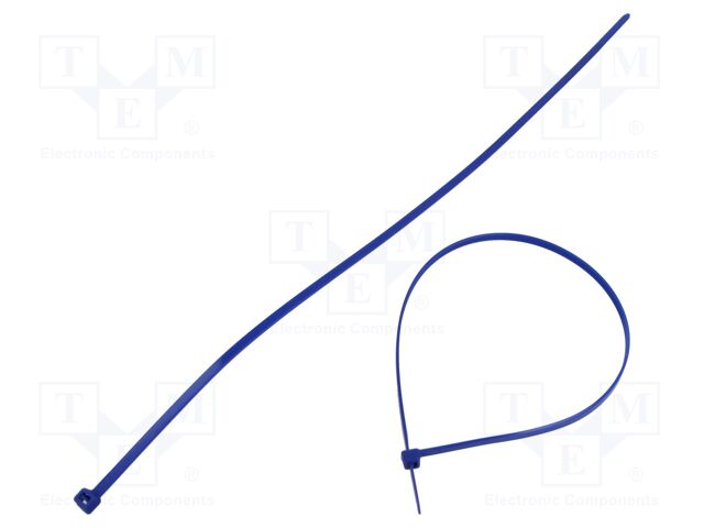 Cable tie; with metal; L: 400mm; W: 4.6mm; polyamide; 215N; blue