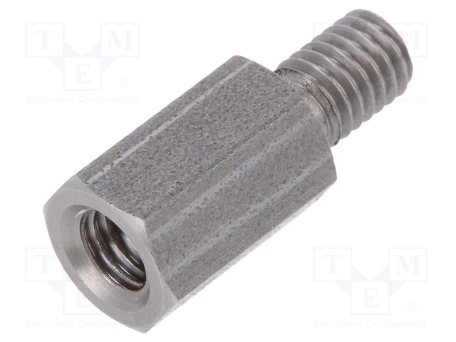 Screwed spacer sleeve; Int.thread: M5; 12mm; Ext.thread: M5