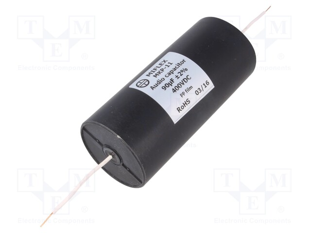 Capacitor: polypropylene; 90uF; 400VDC; ±2%; Ø55x119mm; -25÷85°C