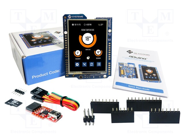 Dev.kit: with display; TFT; 2.4"; 240x320; Display: graphical; 5VDC