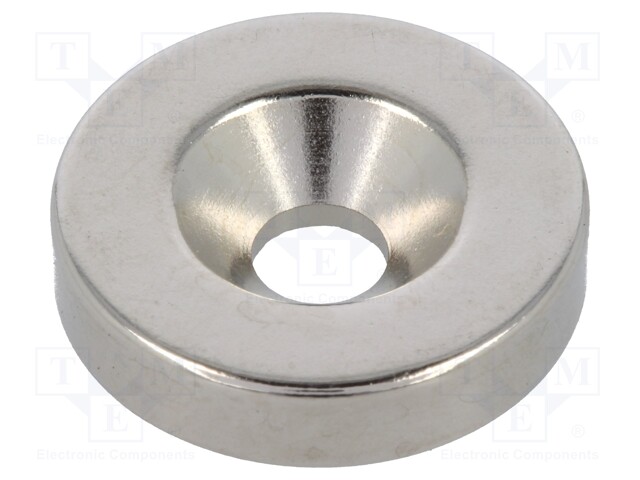 Magnet: permanent; neodymium; H: 4mm; 41N; Ø: 18mm