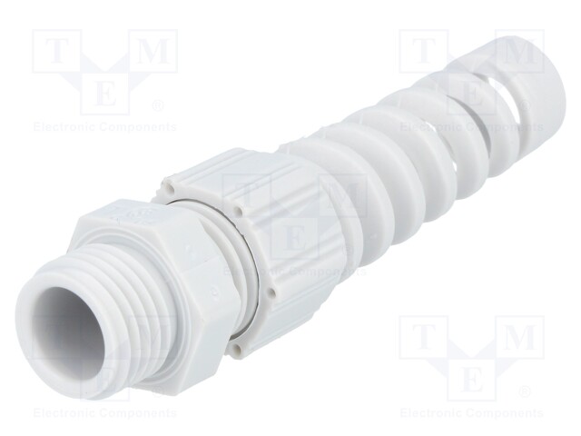 Cable gland; with strain relief; PG7; IP68; Mat: polyamide; grey