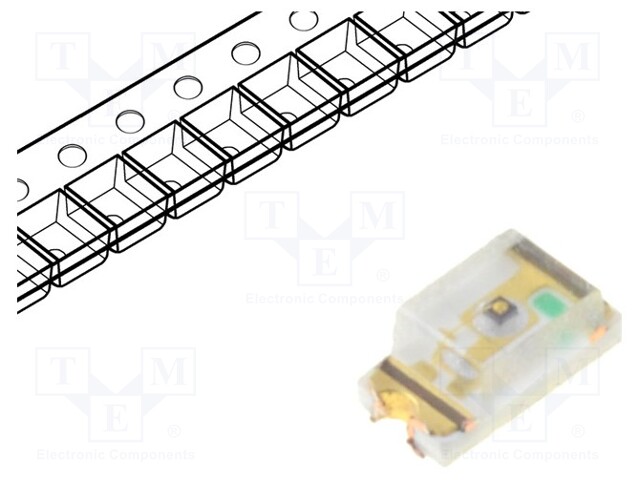 LED; SMD; 0603; orange; 15÷50mcd; 1.6x0.8x0.6mm; 120°; 1.6÷2.4V; 5mA