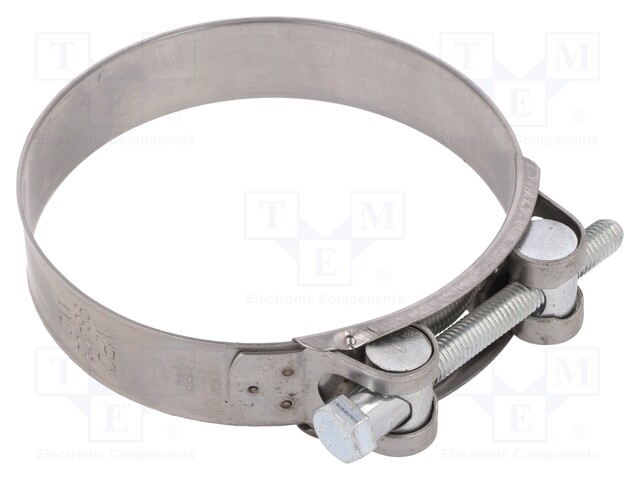 T-bolt clamp; W: 24mm; Clamping: 98÷103mm; chrome steel AISI 430