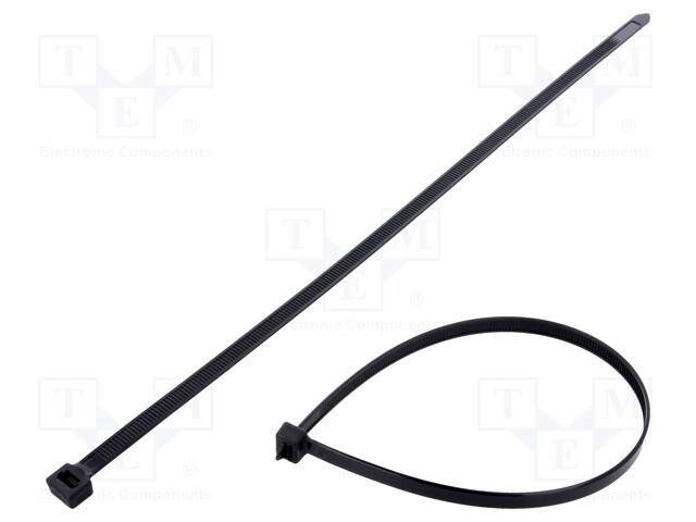 Cable tie; L: 400mm; W: 9mm; polyamide; 778N; black; Ømax: 105mm