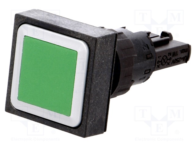 Switch: push-button; Stabl.pos: 1; 16mm; green; Pos: 2; -25÷70°C