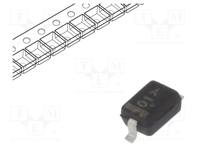 Diode: Zener; 0.3W; 2.7V; SMD; reel,tape; SOD323; single diode