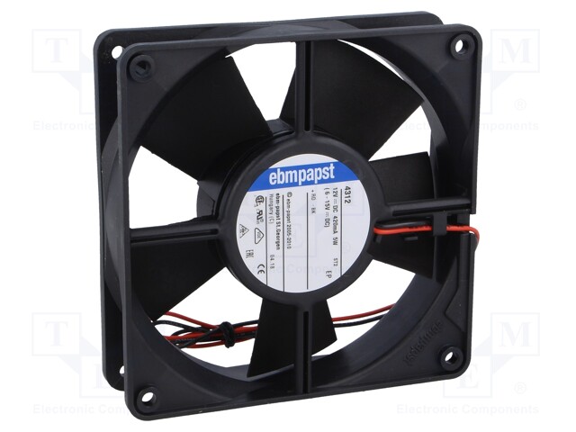 Fan: DC; axial; 119x119x32mm; 170m3/h; 45dBA; ball bearing; 2800rpm