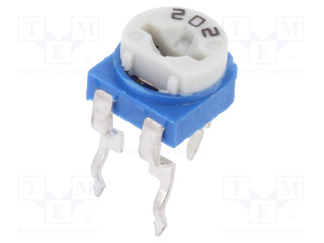 Potentiometer: mounting; single turn,horizontal; 2kΩ; 100mW; ±30%