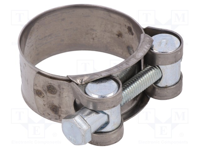 T-bolt clamp; W: 20mm; Clamping: 36÷39mm; chrome steel AISI 430