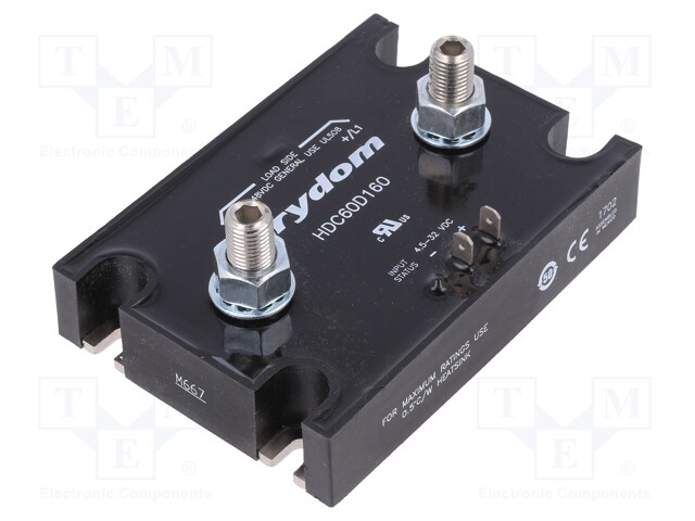 Relay: solid state; Ucntrl: 4.5÷32VDC; 160A; 7÷48VDC; screw type