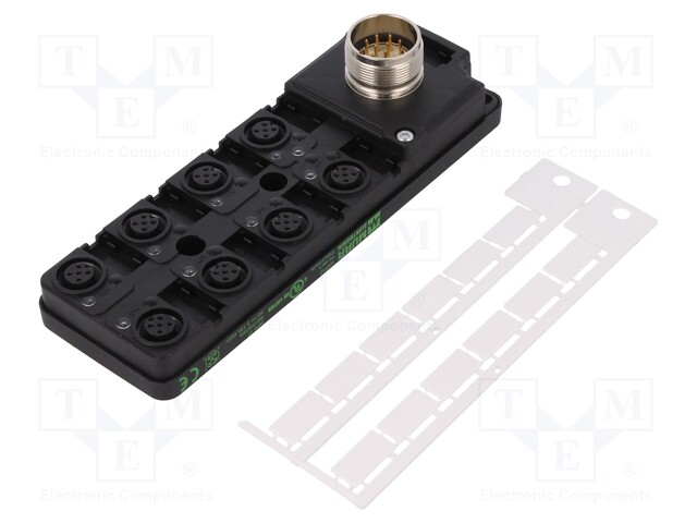 Distribution box; M12; PIN: 4; socket; 4A; -20÷80°C; IP65; 24VDC