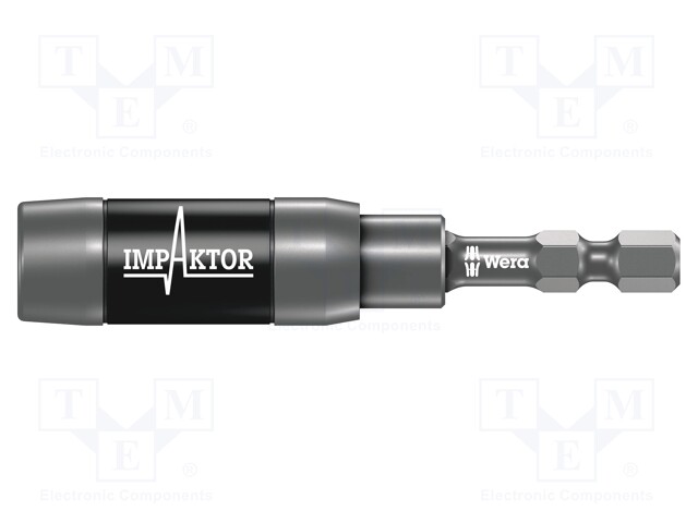 Holders for screwdriver bits; Socket: 1/4"; Overall len: 75mm