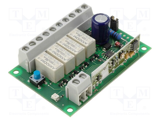 Module: RF; AM receiver; OOK; 433.92MHz; -100dBm; 12VDC; 65x45x18mm