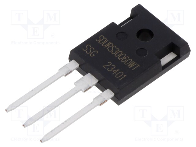 Diode: rectifying; THT; 600V; 2x15A; tube; TO247AD; Ufmax: 1.8V; 40ns