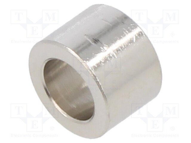 Spacer sleeve; 6.2mm; cylindrical; brass; nickel; Out.diam: 7mm