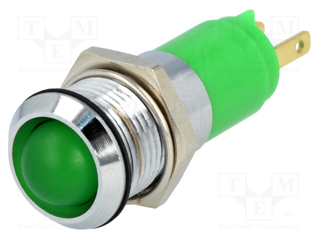 Indicator: LED; recessed; 24÷28VDC; 24÷28VAC; Cutout: Ø14.2mm; IP67