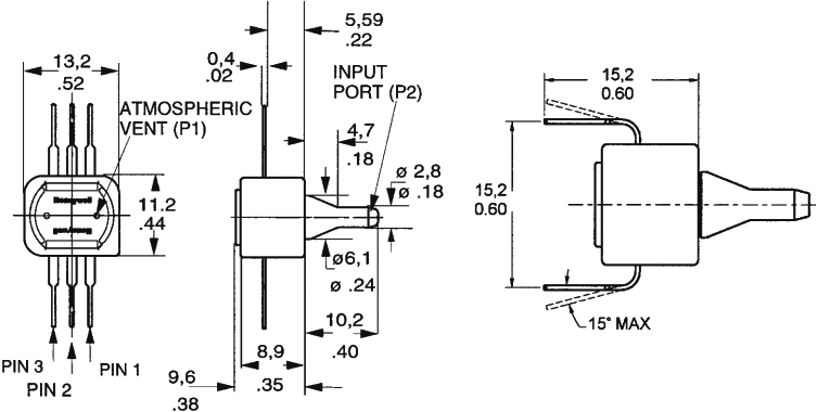 Sensor: pressure; Range: 0÷100psi; gage; Output conf: analogue