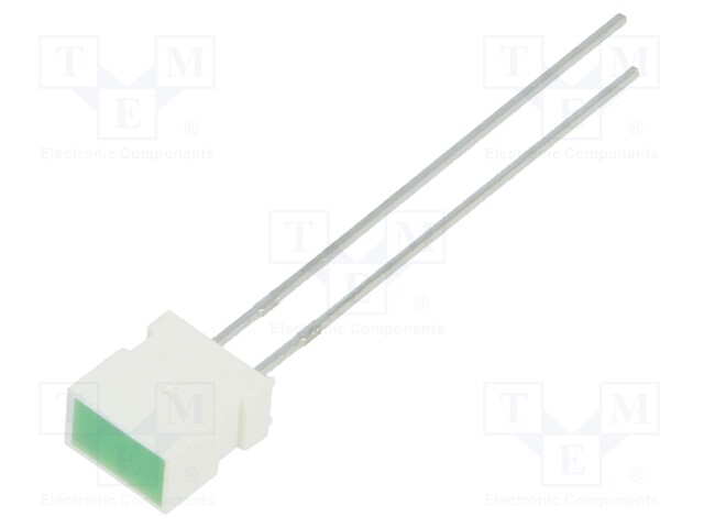 LED; rectangular; 6.15x3.65mm; with side wall; green; 2÷8mcd; 100°