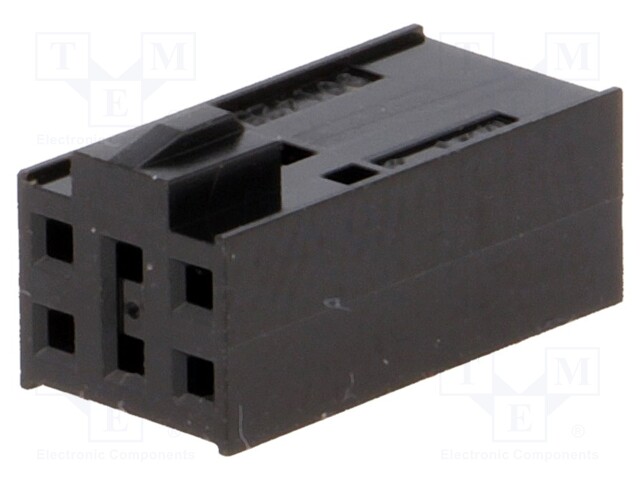 Plug; wire-board; female; C-Grid III; 2.54mm; PIN: 6; w/o contacts