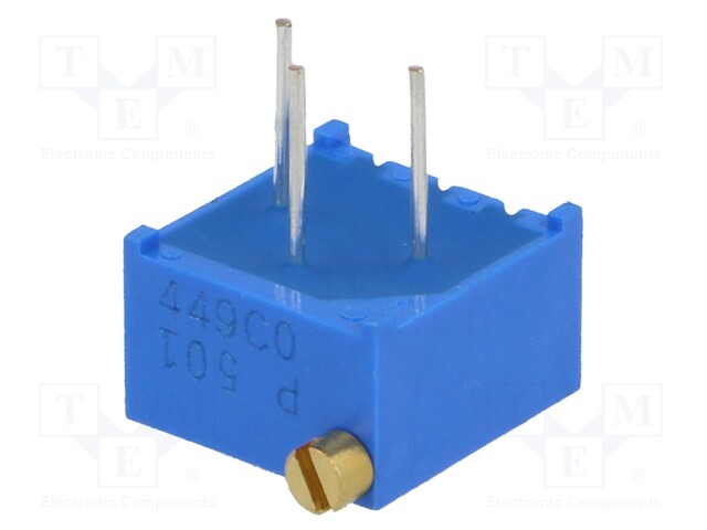 Potentiometer: mounting; multiturn; 500Ω; 500mW; THT; ±10%; linear