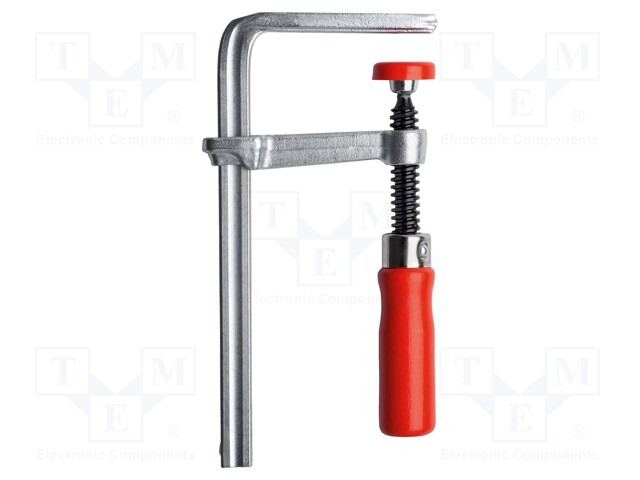 Work table clamp; steel; with handle; Grip capac: max.120mm